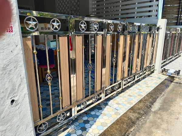 ผลงานประตูสแตนเลสอัมพวา สมุทรสงคราม