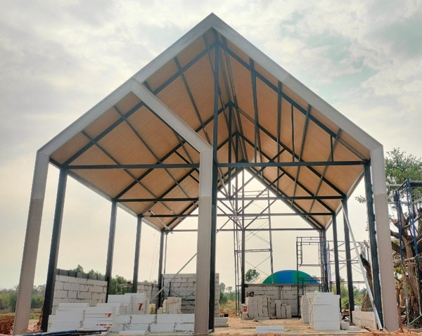 งานทำหลังคาที่จอดรถปากเกร็ด นนทบุรี